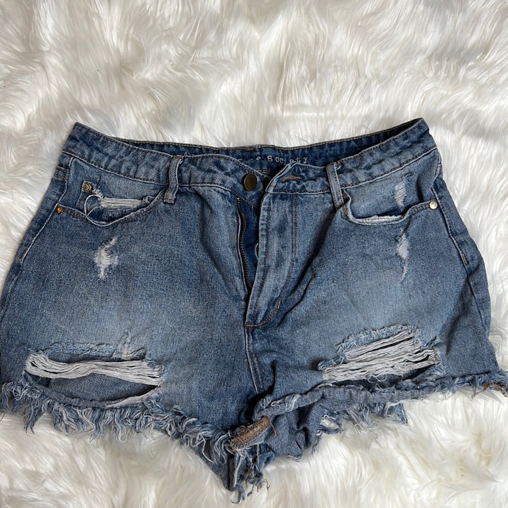 Articles of Society distressed denim shorts - 28